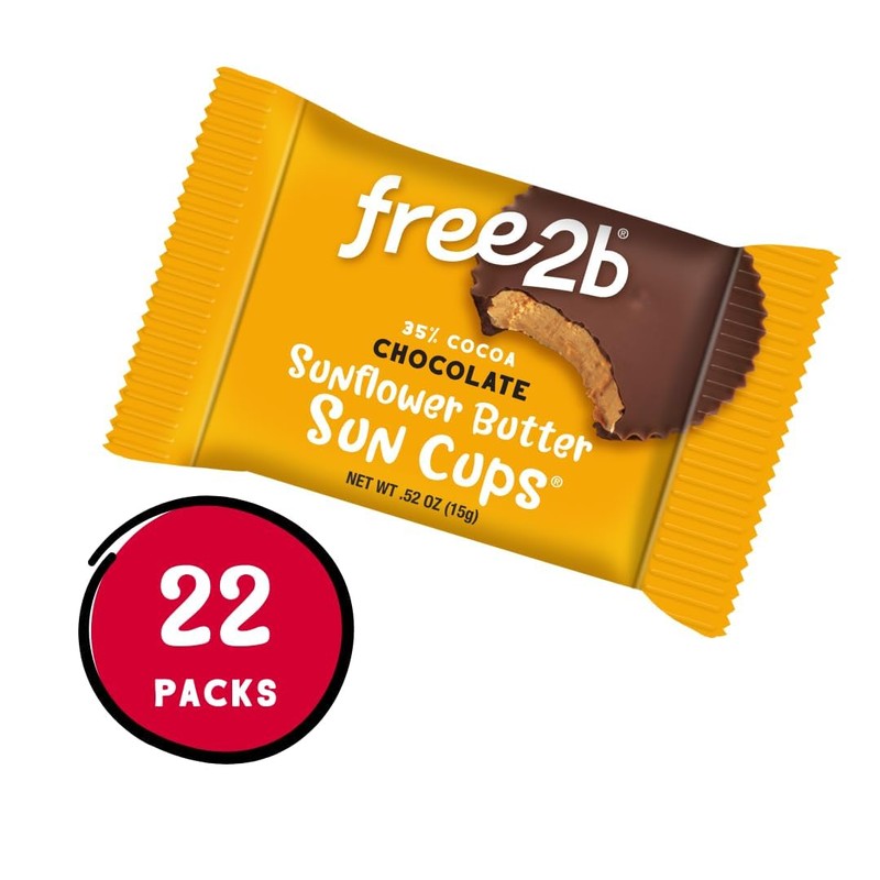 Free2b Sunflower Butter Sun Cups, Safe for School and Allergy