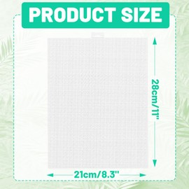 6 Pcs 14 Count White Plastic Mesh Canvas Sheets, 11x8.2 Inch for Cross Stitch Embroidery DIY Craft Projects