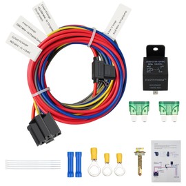 FASTSTORM Electric Fuel Pump Relay Kit 12V Relay Bypass Switch Kit Fuel Pump Relay Wiring Harness Kit 60 Amp Waterproof Relay Kit Fit 12V System Heavy Duty Long Wires Universal Fit