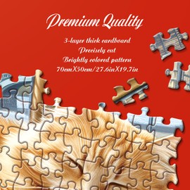 Jigsaw Puzzles 2 Pack 1000 Pieces - WISHDIAM Puzzles for Adults - Cute Kitten Cats Funny Pets Animal Lovers Challenging Puzzles for Home Decor Birthday Party Gifts Toy for Men Women(London & Kitchen)