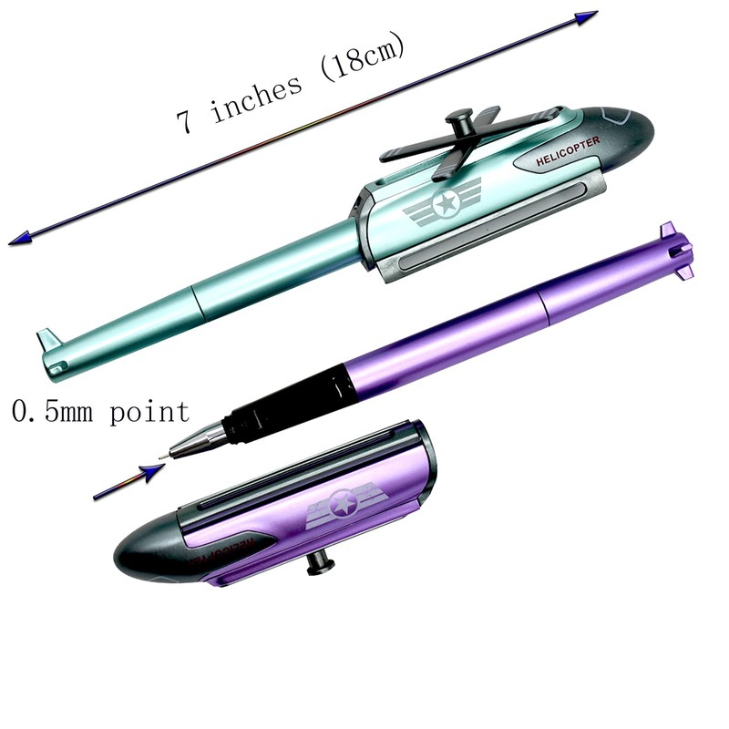 Lopenle 6 PCS Novelty Airplane Pens – Helicopter Shape Gel