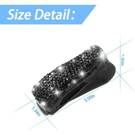 CGEAMDY Brillenhalter für Auto, 2 Stück Brillenhalter für Auto aus Strass, Clips für Sonnenblende für Auto, Sonnenblende für Brillen, Karten (schwarz)