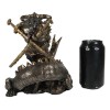 Thor Ragnarok Figurine Norse Donar Slaying Midgard Dragon With Mjolnir