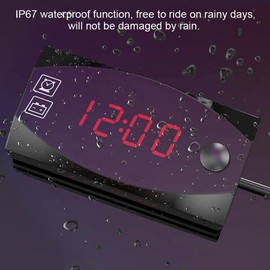 Cocoarm Motorradspannungsmeter Digitalspannung Messgerät 12V Motorrad LED-Messgerät IP67 Wasserdicht mit 2-in-1-Anzeige Großer Bildschirm für Motorradfahrer (Rot)