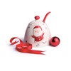 Excelsa Xmas Country Style Ceramic Sugar Bowl, White/Red