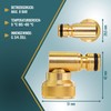 Poppstar Rotatable 90 Degree Angle Hose Connector Brass (3/4 Inch)