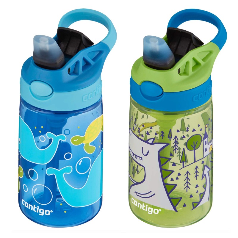 Contigo Kids AUTOSPOUT Straw Water Bottle 14oz Pack of 2
