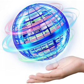 Flying Orb Ball Toy, Hand Drone Orbit, Cosmic Globe Hover Ball Galactic Fidget Spinner, Cool Toys Gift for Boys Girls Teens Outdoor Toys - Color: Pink