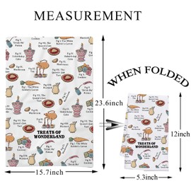 BDPWSS Alice Inspired Gift Fairy Tales Gift Animated Movie Fans Gift Alice Lovers Gift Treats of Wonderland Kitchen Towel (Treats Wonder TWCA)