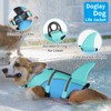 Doglay Dog Life Jacket, Ripstop Cute Shark Dog Life Jacket