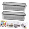 GRIRIW 2pcs Cutlery Holder with Drain Shelf Multi-Function Chopsticks Box