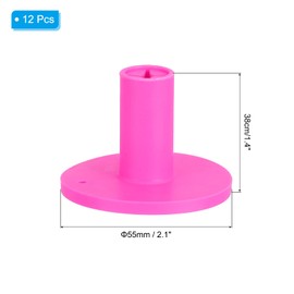 PATIKIL Rubber Golf Tee, 12 Pack 1.4 Inch Golf Practice Tees Training Driving Range Tee Stable Golf Ball Holder for Outdoors Indoors Hitting Mat, Pink