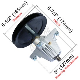 KOOTANS 46" Deck Spindle 918-04636 918-04636A 918-04865 918-04865A 618-04636 618-04636A 618-04865 618-04865A Spindle Assembly for Cub Cadet MTD Troy Bilt Craftsman LTX1045 LTX1046 LT2200 LT2500 Z530