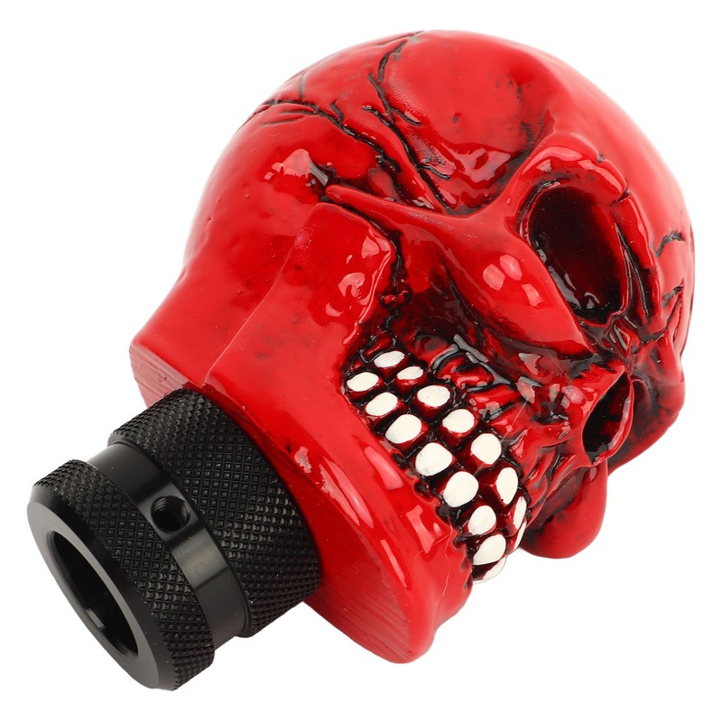 Skull Gear Shift Knob Red Universal Skull Head Resin Shift