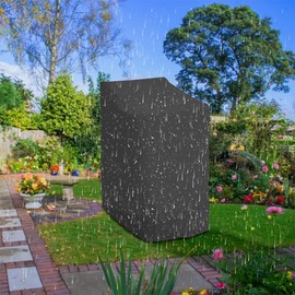 Stacking Chair Cover, 210D Oxford Waterproof Protective Cover for Stacking Chairs, 114 x 85 x 65 cm, Stackable Garden Chairs with Adjustable Cord for Outdoor Patio (2)