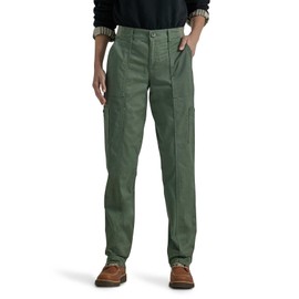 Lee Women's Ultra Lux Comfort with Flex-to-Go Utility Pant Olive Grove 8