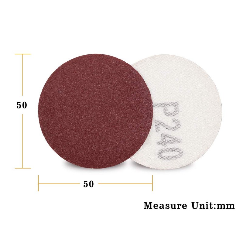 SPEEDWOX 100pc 2 inch Sanding Discs Hook and Loop Sandpaper