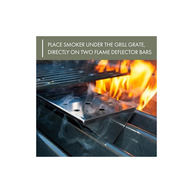 Charcoal Companion V-shaped Heavy Duty Stainless Steel Smoker Box For