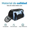 Transportadora Para Perro Razas Pequeñas Portátil Plegable Azul