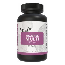 Multivitamínico De Mujer Vnat 200cap Mujeres Multi Vitaminas Sabor Neutro