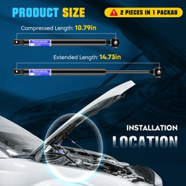 Front Hood Lift Supports Shocks Struts Gas Springs 4547 fit for Lexus ES300 Base 1997-2001, fit for Toyota Camry CE LE XLE 1997-2001 Sedan 4-Door, Pack of 2