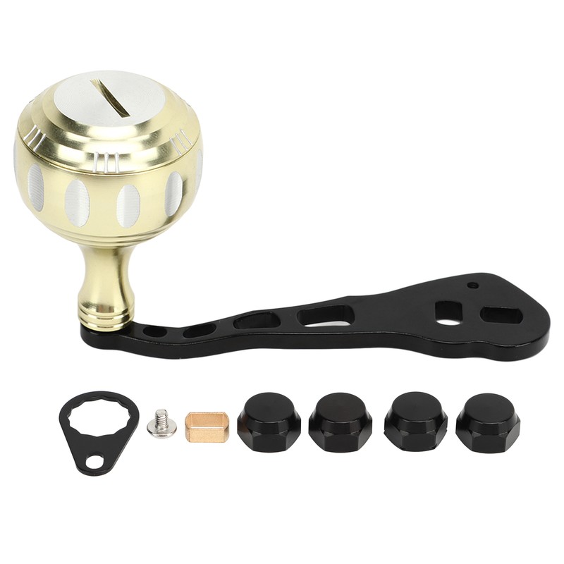 Fishing Reel Handle Aluminum Alloy Prevent Slip Ergonomic Replacement Baitcasting