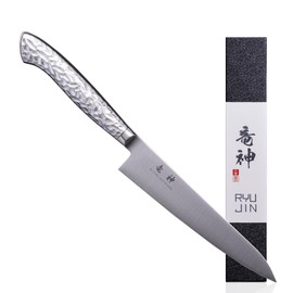 竜神 (RYUJIN) Professional Japanese Petty knife 150mm [OMOTENASHI Selection 2023 Best Gold Award Winner] Tsubame Sanjo Stainless Steel Integrated Made in Japan Daishin Sangyo [Ryujin Knife]