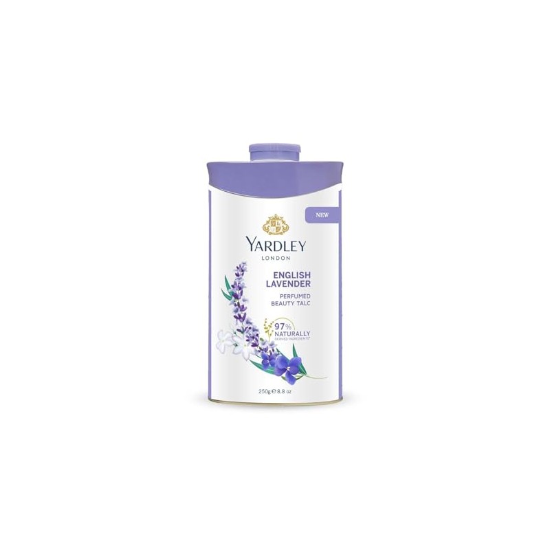 Yardley London Talco perfumado, lavanda inglesa, 250 g
