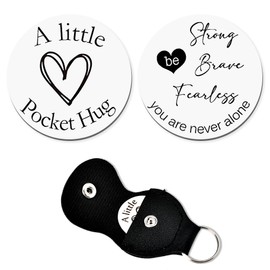 Pocket Tokens Inspirational Gifts for Women Men Daughter Son Encouragement Motivational Gift for Best Friends Family Be Strong Be Brave Be Fearless Pocket Hug Token Keychain for Girls Boys