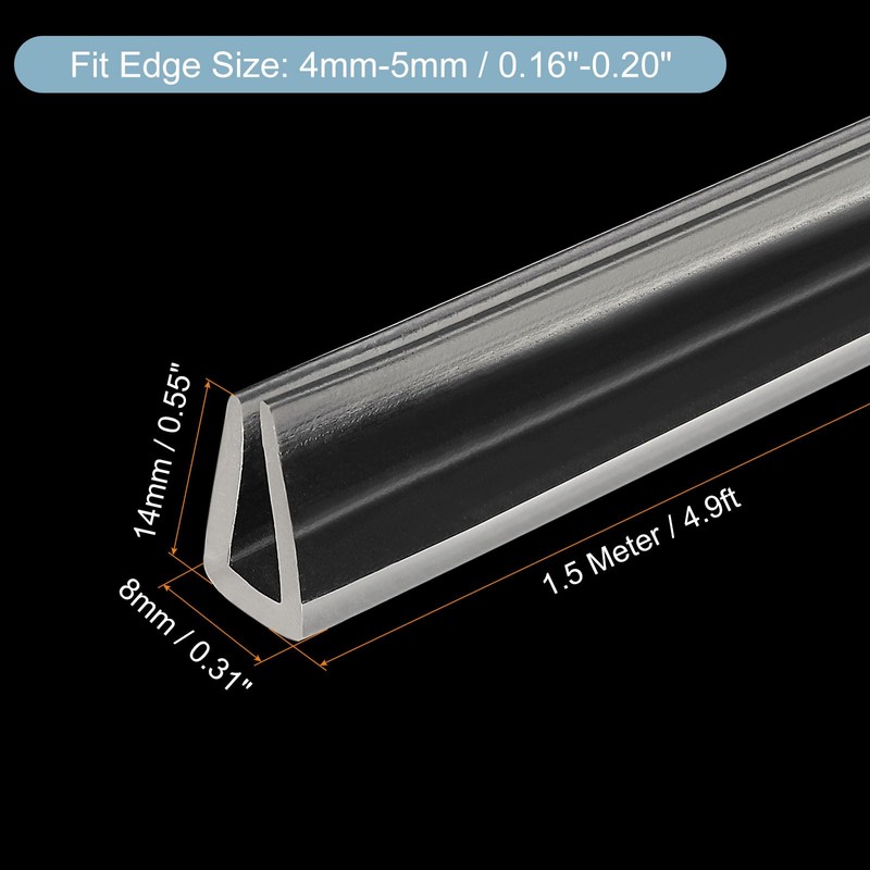 QUARKZMAN Pack of 2 U Channel Edge Guards, 4.9 ft