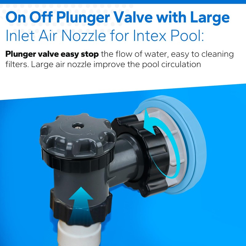 Pool Plunger Valve with 12355 Large Inlet Air Nozzle for
