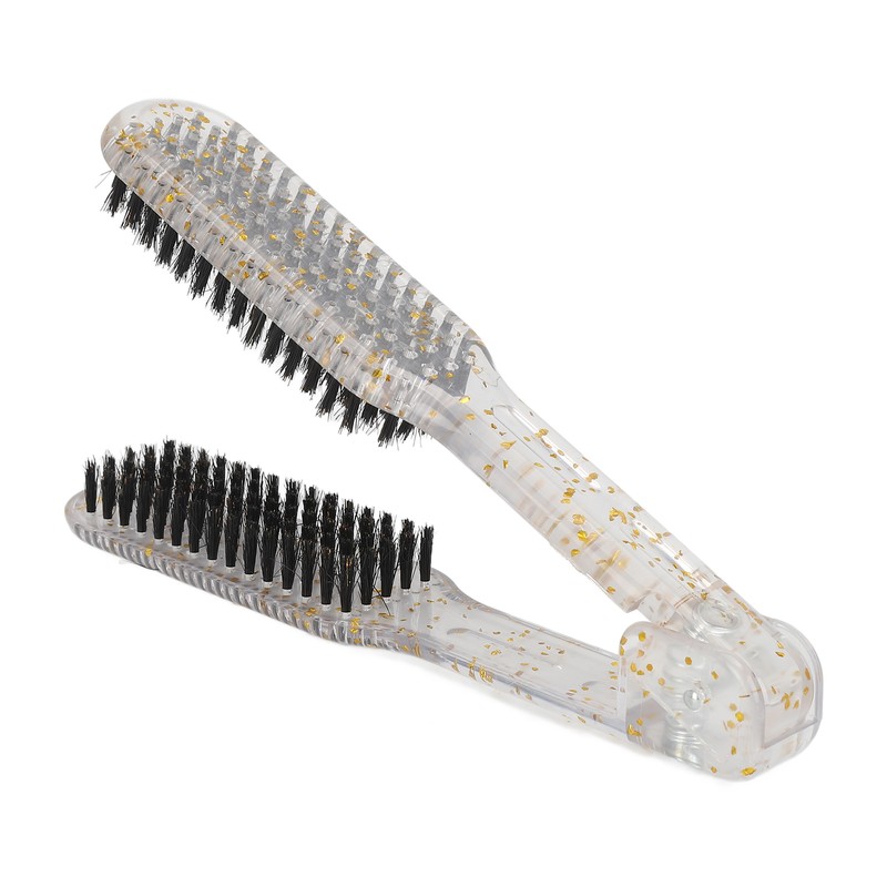 Double Sided Brush Clamp Ergonomic Handle Anti Static Nylon Hair