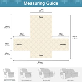 TAOCOCO Waterproof Recliner Chair Cover for Large Recliner, Oversized Recliner Covers for Recliner Chair with Pocket, Recliner Slipcover Furniture Protector for Kids Pets(Oversized Recliner, Sky Blue)