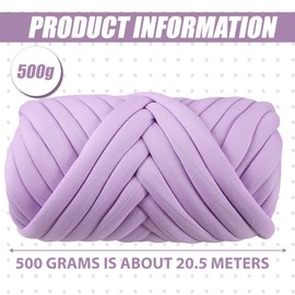500 g Arm Knitting Wool, 25 m Wool for Hand Knitting, Chunky XXL Coarse Icelandic Wool, Thick Wool, Bulky Hand Knitting Yarn for Weaving Hats, Scarves, Blankets, Decorative Cushion, Pet Nest (Light