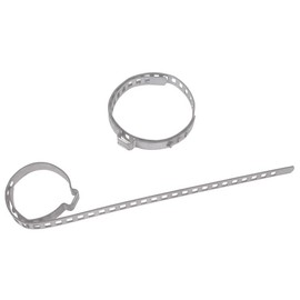 TECPO Axle Boot Clamps Set, 12 Pieces, Hot-Dip Galvanised Clamping Clamps for Thermoplastic and Rubber Axle Cuffs, Diameter 28-65 mm, 7 mm Width, 0.8 mm Thickness, Suitable for All Standard Vehicle