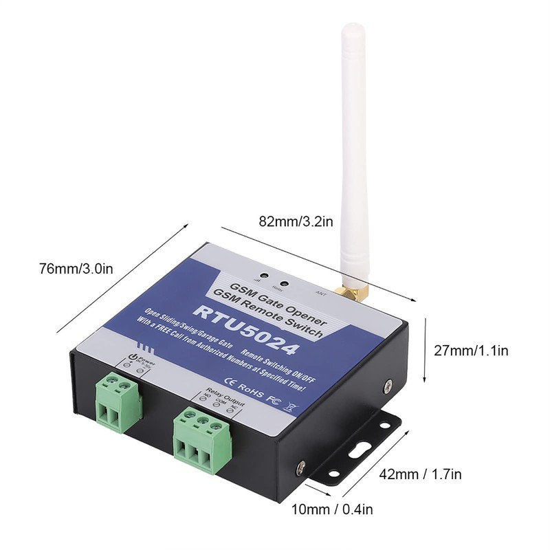 RTU5024 Upgrade GSM Gate Opener Relay Switch Remote Control Door