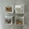 Floating No-Drill Cotton Swab Case for Bathroom Vanity Organization 4ea