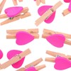 Kisangel 50pcs Mini Wooden Heart Pegs, DIY Clothes Clips Photo