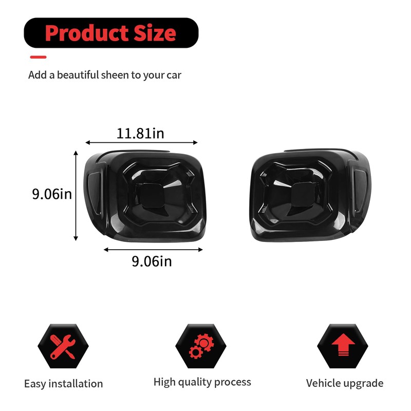 RT-TCZ Smoked Black Tail Light Lamp Cover Guard Trim Decoration