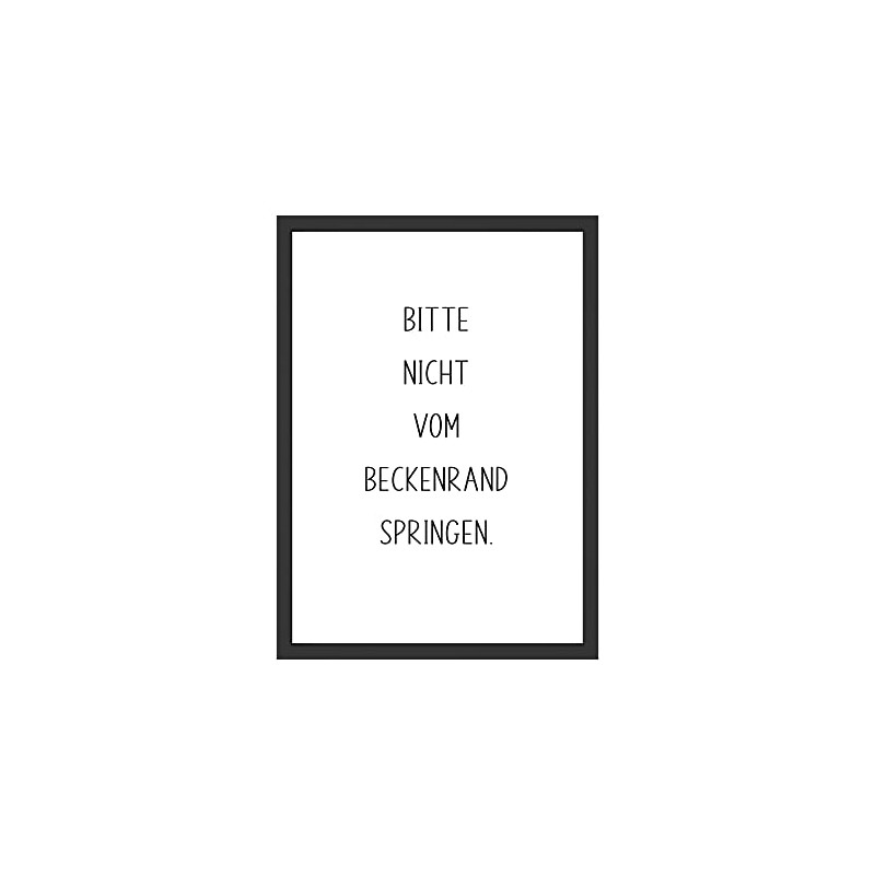 Bitte Nicht vom Beckenrand Springen Wall Picture - Versatile Decoration