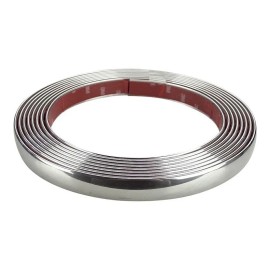 Moldura Tira Para Facia Ventana Puerta Cromo Y Carbon