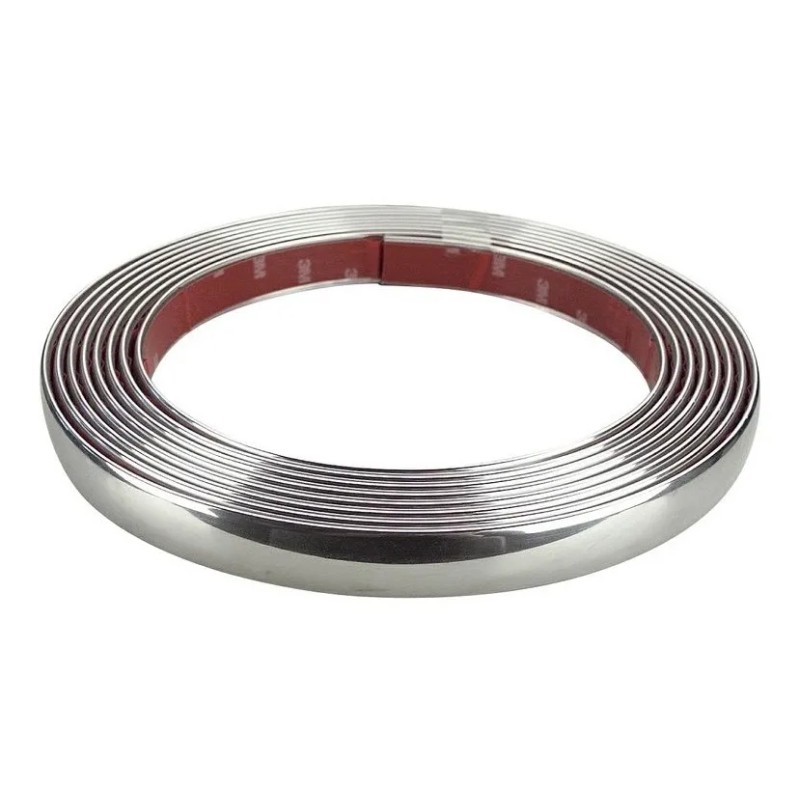 Moldura Tira Para Facia Ventana Puerta Cromo Y Carbon