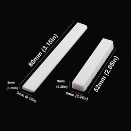 Voarge Bone Parts Guitar for 6 String Folk Classical Guitar, Bone Bridge for Classical Guitar with 6 Real Bone Strings