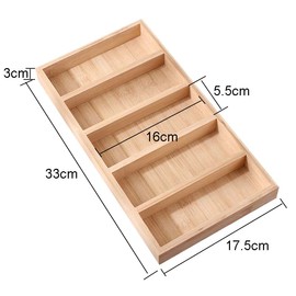 1 Piece 5-Slot Bamboo Sunglass Tray Sunglasses Organizer Tray Eyewear Display Tray Sunglasses Storage Case Eyeglass Display Organizer Jewelery Display Organizer Tray for Home Commercial Use