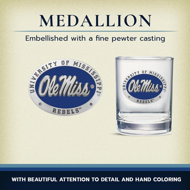 Heritage Pewter Mississippi Double Old Fashion Ole Miss | Double
