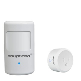 Upgraded Plug-in Motion Activated Light Control, Souphran Wireless Motion Detector and Plug Set, No Wiring, Adjustable Detection Range, Always-on Timer and Light Sensor, (1 Pack-new)