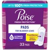 Poise Incontinence Pads & Postpartum Incontinence Pads, 6 Drop Ultimate