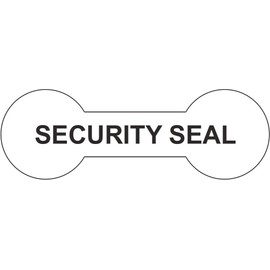 Security White PE Security Labels on Roll 60 x 20 mm Black Pack of 1000