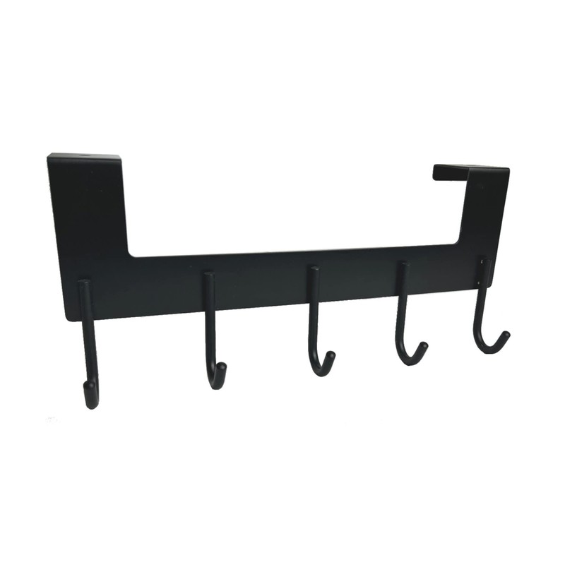 Oypla Heavy Duty Aluminium 5 Hook Over Door Organiser Rack