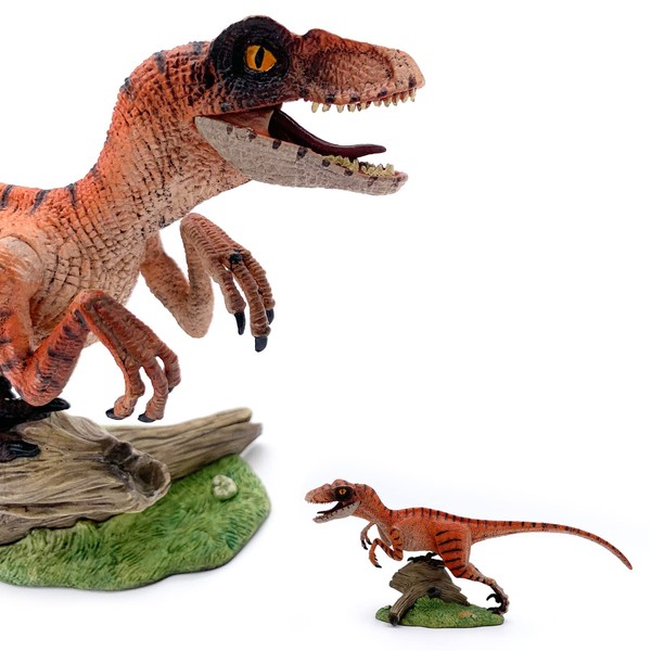 Gemini & Genius Velociraptor Dinosaur Action Figure with Movable Jaw and Hands, Great for Kids and Dino Lover Desk Decor, Birthday Gifts, Party Supplies